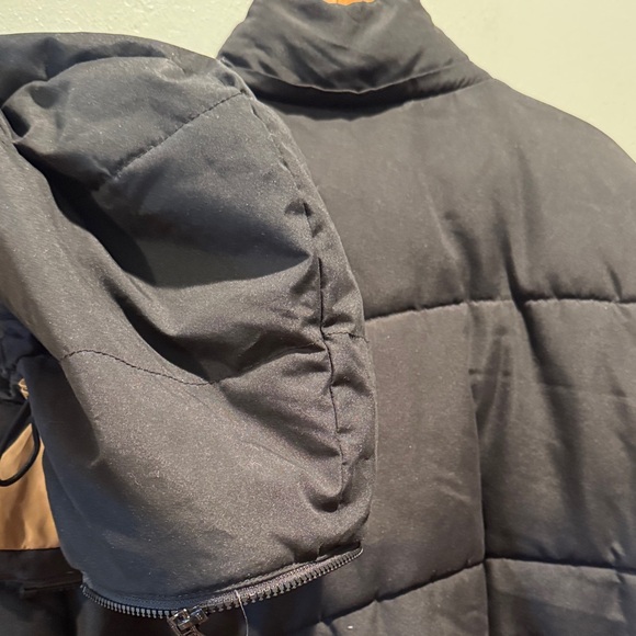 Old Navy Men's Quilted Black Puffer Jacket Puff Parka Winter Coat Front Pockets - Picture 11 of 14